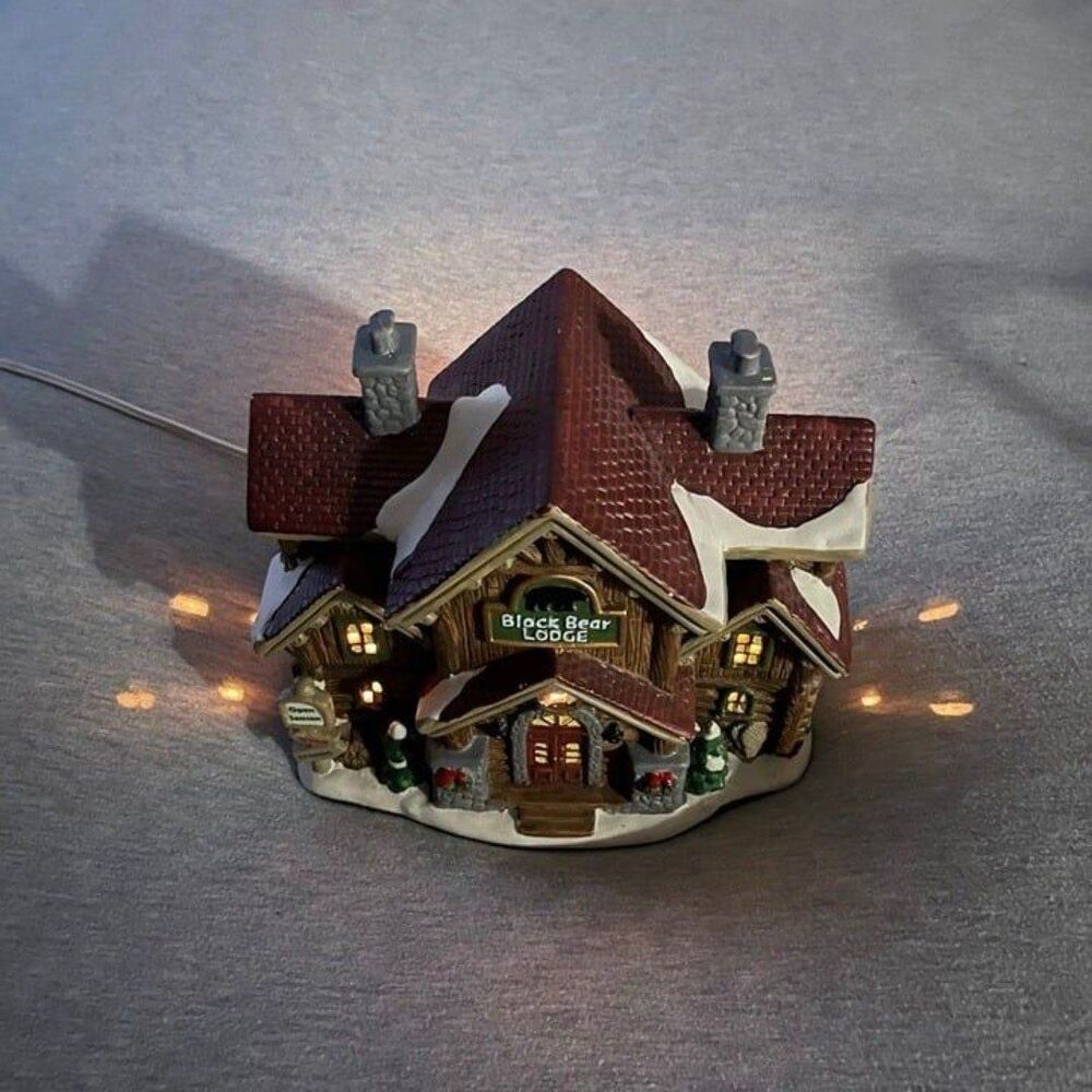 Holiday Time Christmas Village House - Black Bear Lodge